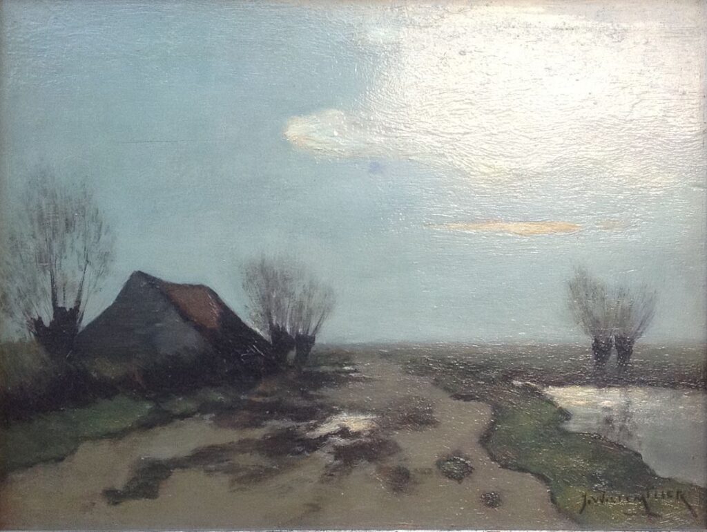 Kunstenaar  A8386, J. Willem Flier
Boerderij langs Vaart
verkocht