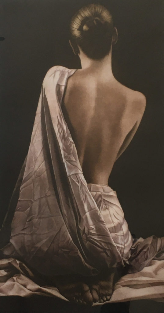 C5824-6 W. Kissmer Kneeling Nude beeldmaat 71 x 37 cm litho, oplage 139/250 rechtsonder handgesigneerd