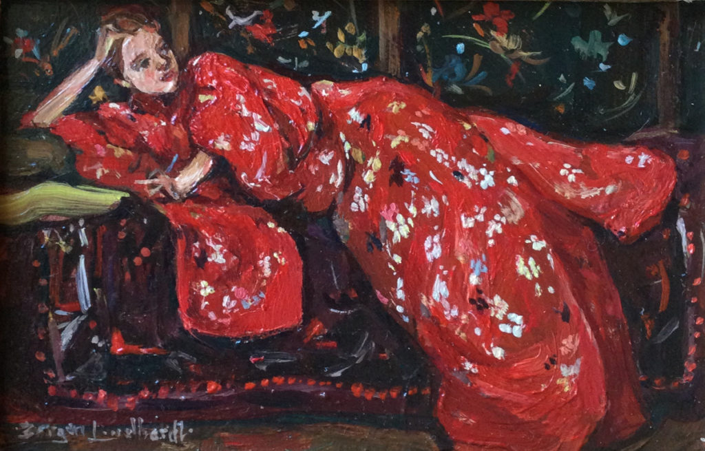 Kunstenaar Sacha Borgen Lindhardt C5826-3
Sacha Borgen Lindhardt
Kimono rood
olieverf op doek, doekmaat 9 x 14 cm
linksonder gesigneerd